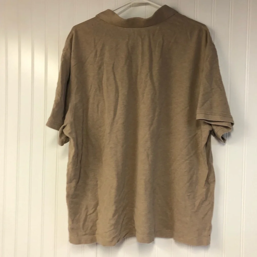 Banana Republic Men's Tan Polo Short Sleeve Shirt Organic Cotton XL